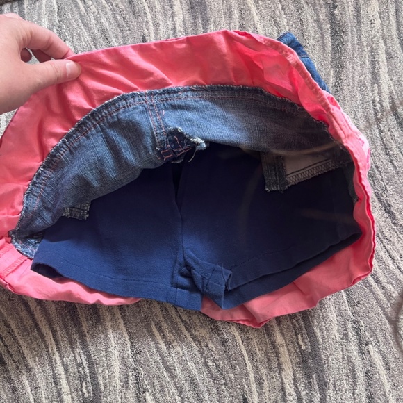 Y2K Tinker Bell Jean Skort with Embroidery (Girls size 4) - Picture 3 of 3